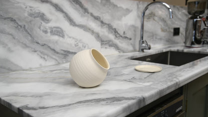 Large handmade ceramic salt cellar